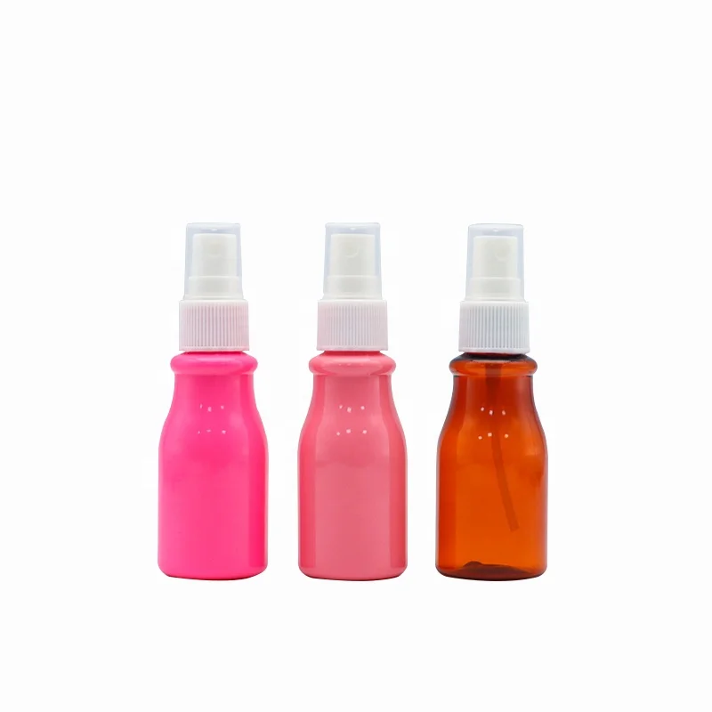 50ml Custom color amber plastic perfume deodorant spray bottle with pump head