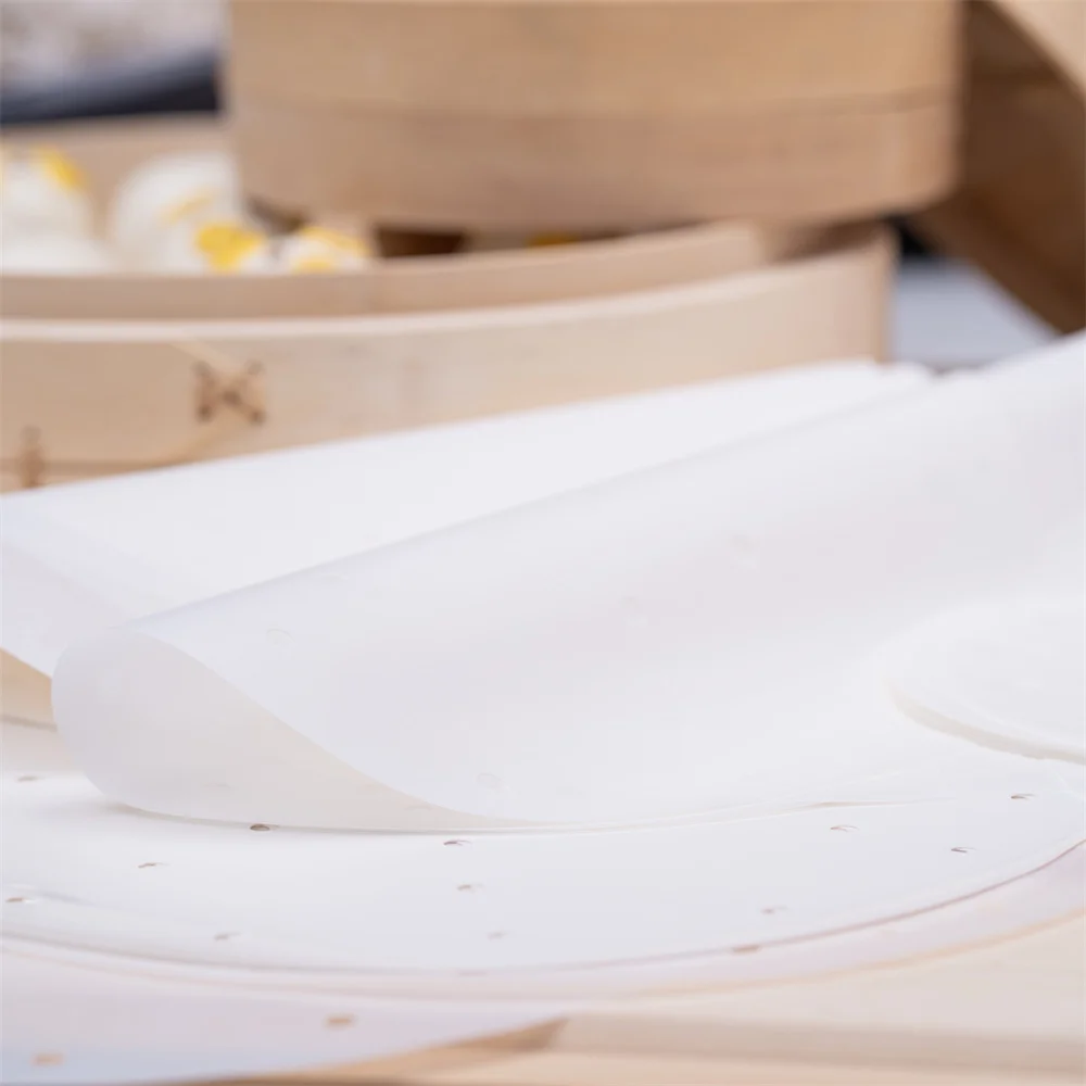 Perforated Steaming Paper Steamer Liner air fryer Parchment Paper cooking sheet