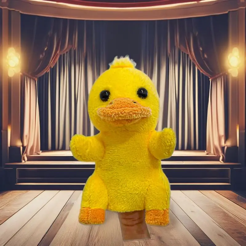 Set of 10 Soft Baby Duck Finger Puppets Cartoon Farm Animals Plush Dolls Educational Cloth Theater Toys Wonderful Gifts for Kids