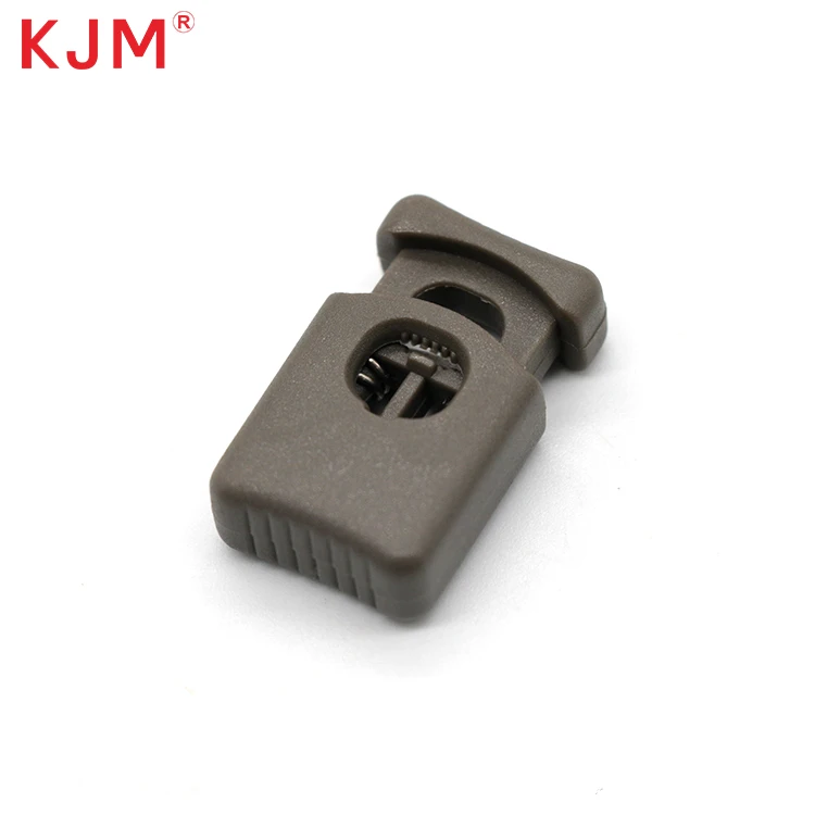 KJM Clothing Garment Pom Abs Plastic Recycled Toggle Stoppers Custom Logo Colorful Black Cord Lock End