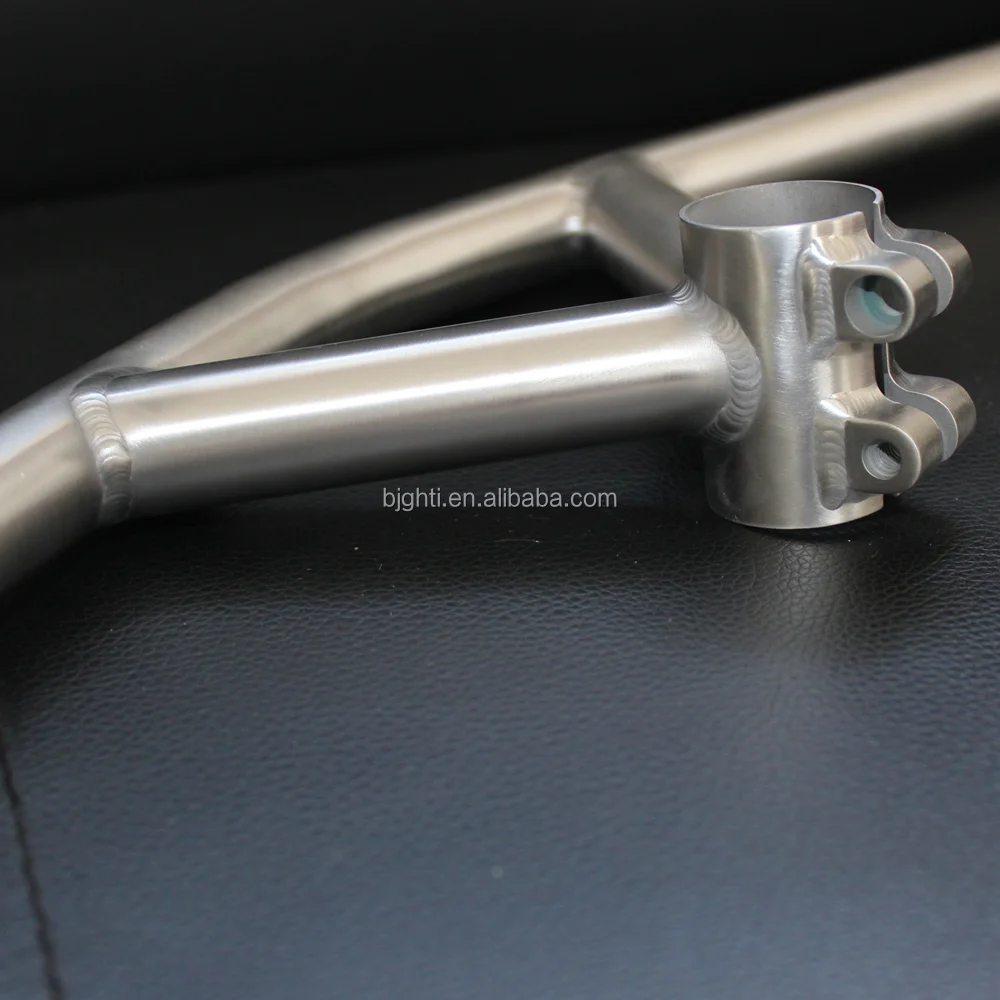 Comeplay Factory Direct customized GR9 ti3al2.5v titanium flat handle bar with stem for bicycle