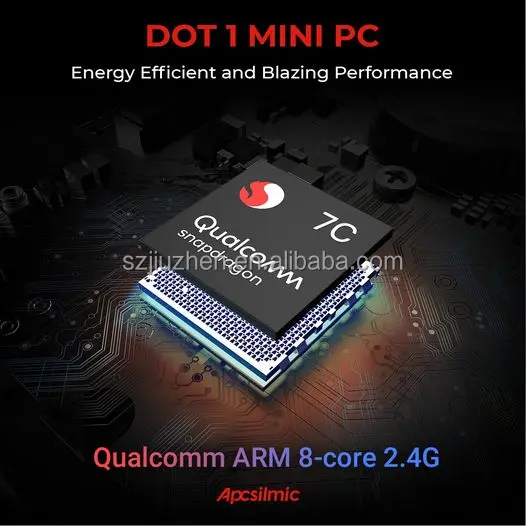 Apcsilmic Dot 1 Mini PC Qualcomm SC7180 Bluetooth 5.1 Support 4G Network 5th Gen. Dual band Wi-Fi Portable Mini PC Computer