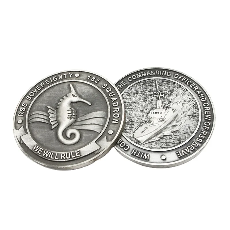 Customized Logo 3D Engraved Collectible Challenge Coin Customized Euro Coin Embossed Metal Commemorative Coin