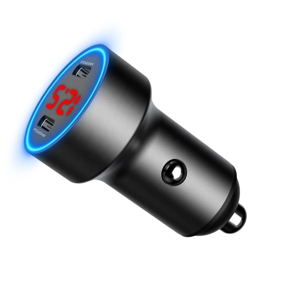  IBD новый PD смарт-зарядное устройство для автомобиля с двумя портами usb автомобильный адаптер быстрой зарядки usb-c 20 Вт Автомобильное зарядное