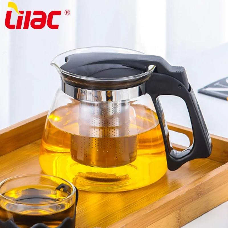 Lilac BSCI SGS LFGB 900ml 1100ml 1500ml japonesa juego de tetera con tazas fabricas de teteras glass teapot