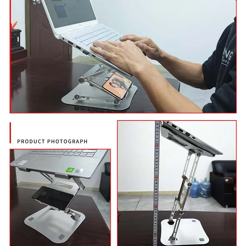 New Arrival Cool Adjustable Aluminum Alloy Fanless Laptop Holder Stand for Pc Laptop