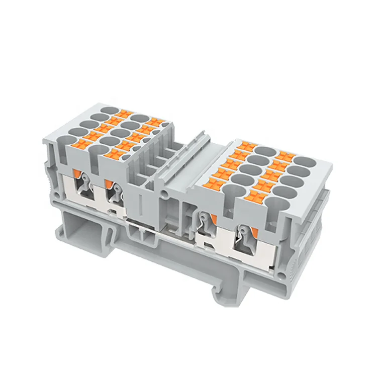  Высококачественная пластиковая медная Клеммная колодка Awg 26-12 соединительная с пружинным зажимом монтажная на