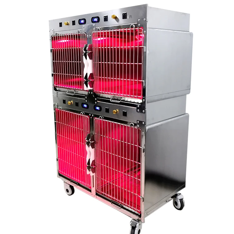 Medical Laboratory Animal Cages New Warm Lamp Power Supply Oxygen Chamber Cage Stainless Steel Customizable Sustainable Quadrate