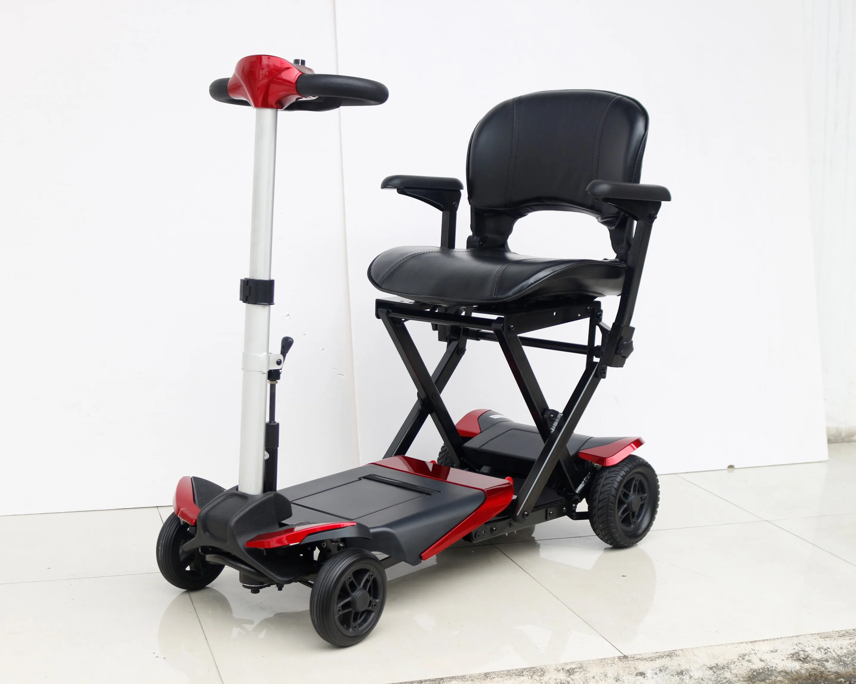Portable Electromagnetic Brakes 4 Wheel Remote Control Electric Wheelchair Mobility Scooter Electric Cargo Bike
