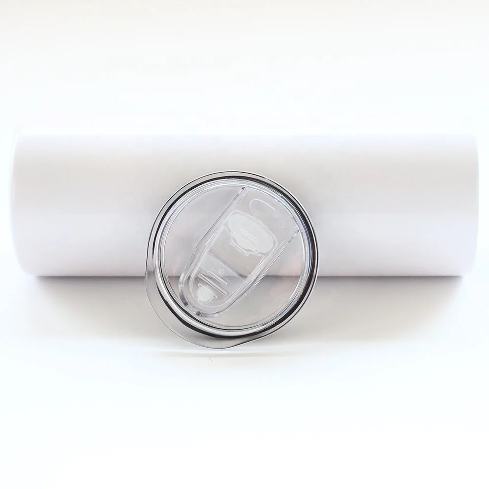 
New UV Light Color Changing White Sublimation 20oz Straight Skiny Tumbler Unapered Tumbler Vacuum Insulated with Straw Lid 