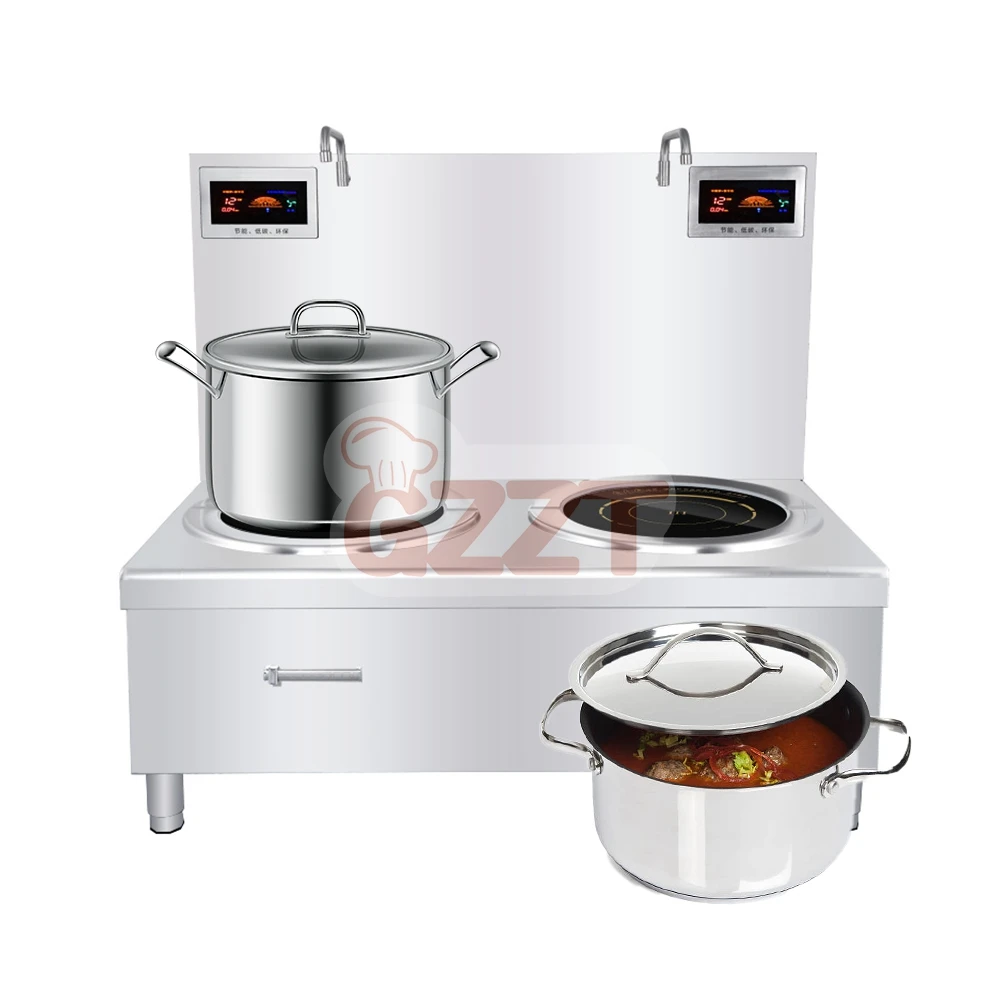 Soup Cooking Machine 304 Stainless Steel Soup Cooker Commercial Induction Low Soup Kettle Range