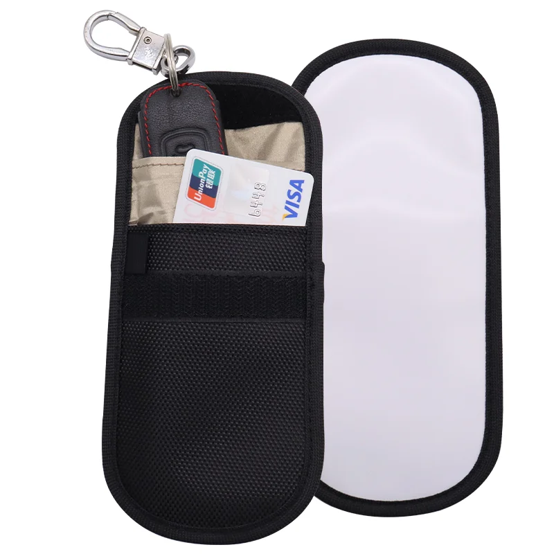 Car Key Signal Blocking Car RFID Anti-Theft Pouch Faraday Key Fob Protector Box premium Sublimation Shielding Bag