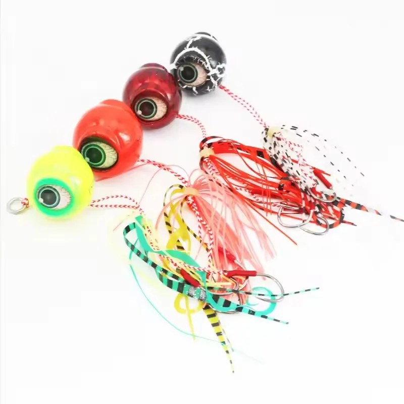 Custom Tenya Kabura fishing jigging lure Saltwater Snapper Sea Boat slow pitch Jighead Skirt