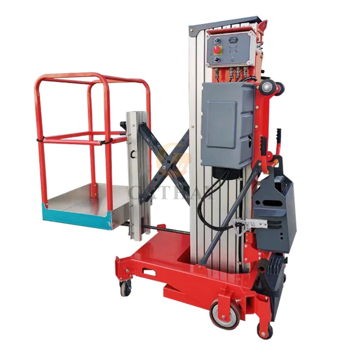 CE certificated small 5~14m genie push around vertical mast hydraulic aerial ladder platform with easy loading