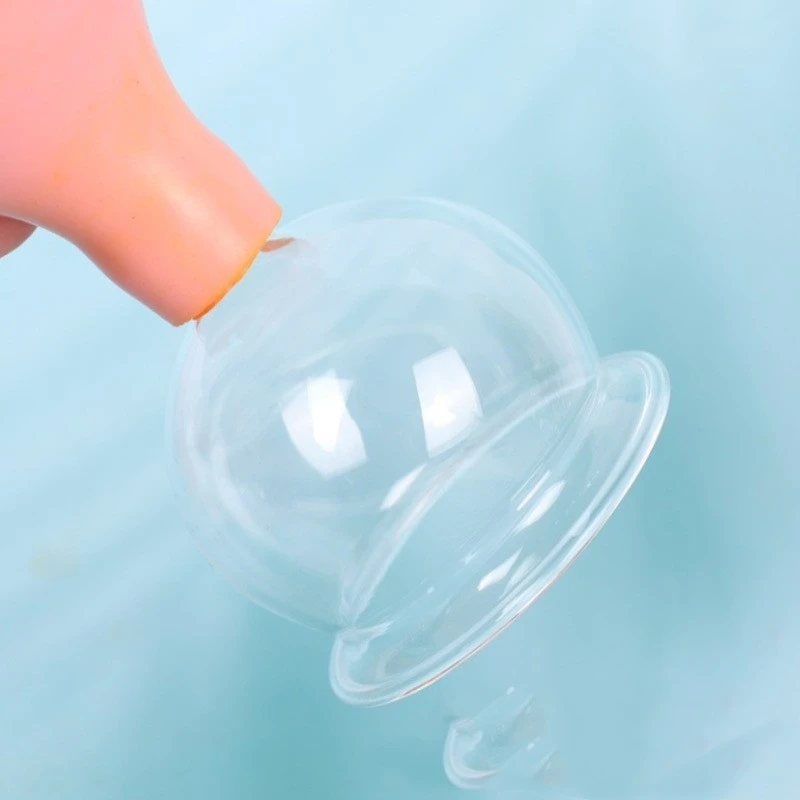 Wholesale purple cup set set transparent glass cupping health center home tools cold glass cupping machine