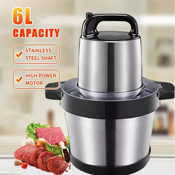 Professional Vegetable chopper 6L High Quality Vegetable And Meat Grinder Electric Food Processor Chopper vegetab 6L Meat Mincer