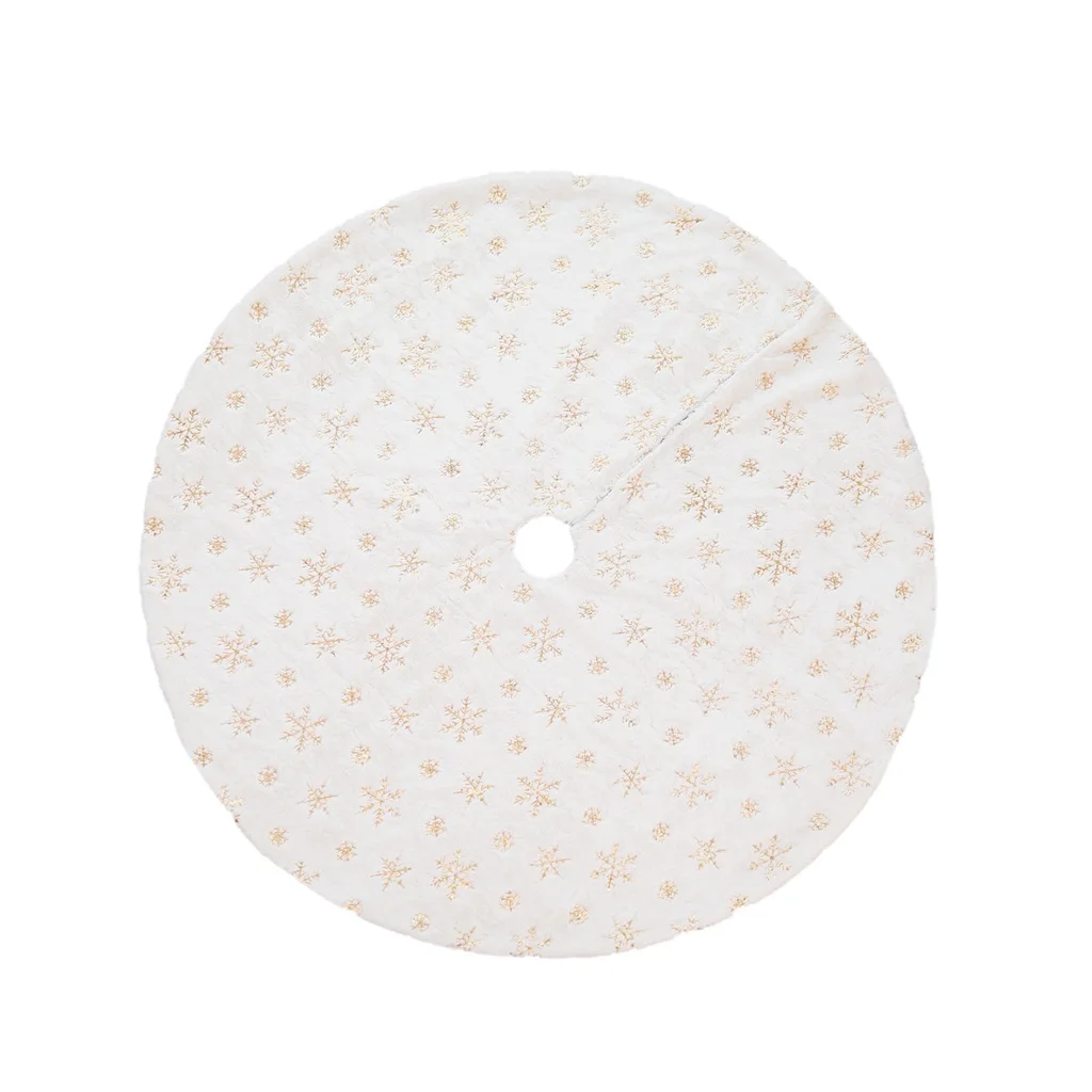 Christmas Tree Skirt Party Home Xmas Decoration Ornaments White Plush Christmas Tree Skirt