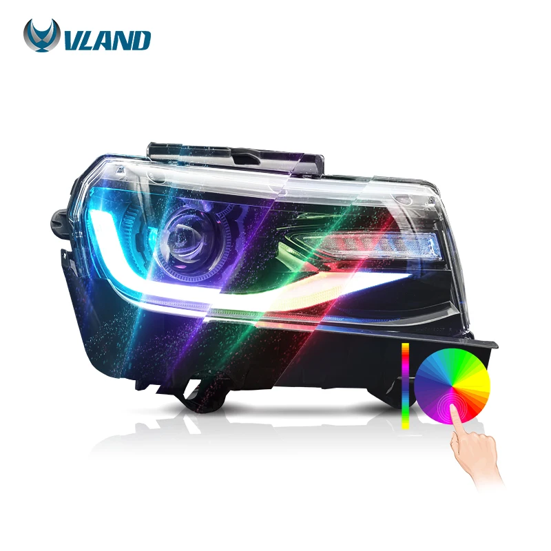 VLAND оптовая продажа светодиодные RGB ДХО 5-го поколения ss ослепляющие фары головного света 2014 2015 автомобильные для Chevrolet