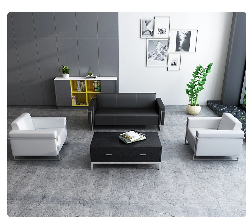 Офисная мебель коммерческий набор диванов для приема роскошные кожаные диваны модульный секционный диван ожидающий гостиной офисный