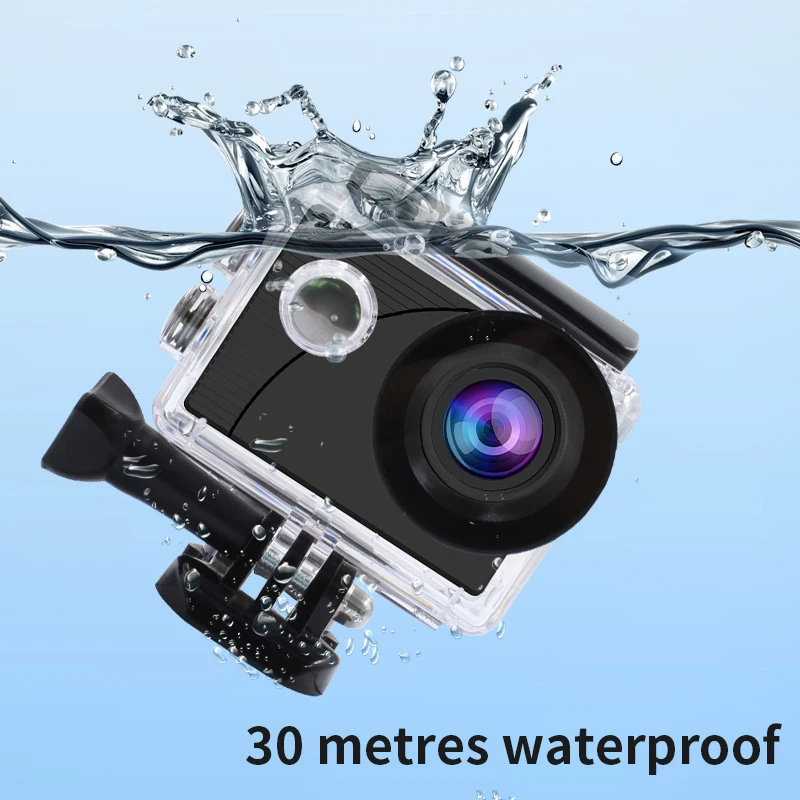 Portable 1080P HD Outdoor Waterproof Video Sports Camera 16MP for Cycling Underwater Recording MicroSD Card Compatibility