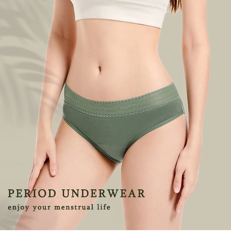 Wholesale Custom logo Leak Proof Heavy Flow Menstrual Cotton Bamboo 4 Layers Heavy Menstrual Period Panties