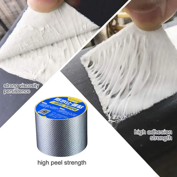 Waterproof Sheet Rolls Aluminum Foil Butyl Tape For Glass room Sun room Mental Roof