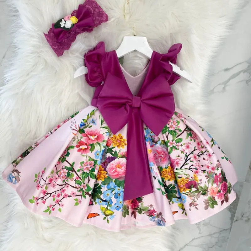 Boutique Inspired Summer Girl Clothes Fairy Baby 1-10 year Old Party Polyester Cotton Dresses For Kids Clearance Birthday Club