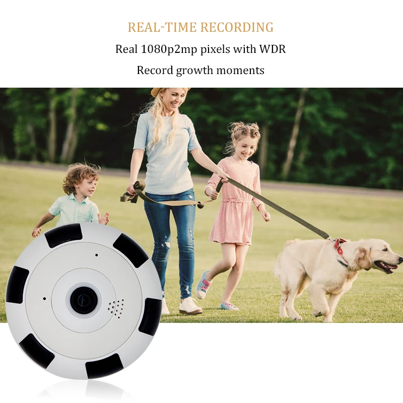 Fisheye Lens Motion Detection Camera Support Audio Home Security Wireless Ip Camera