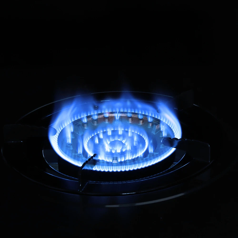 Golden Supplier Gas Cooker Double Burner Indoor Stainless Steel Cooktops With Cast Iron Burner