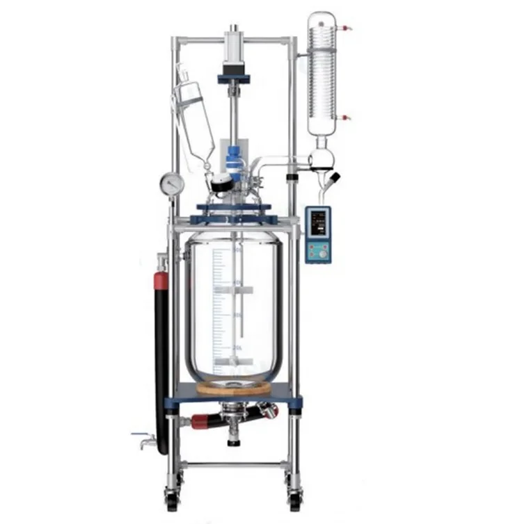 BIOMETER Floor Type Lab Jacketed Chemistry Mixing Glass Reactor