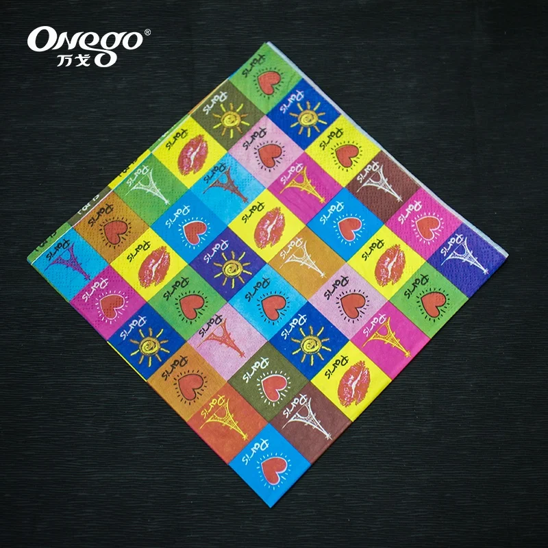 Wholesale Restaurant Paper Table Custom Tissues Dinner Napkins with Logo