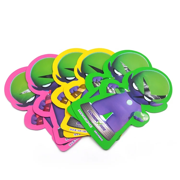 Custom Printing Chocolate Pouch Plastic smell proof seed Bags Food Grade For Juice Candy Shaped Snacks Food packaging