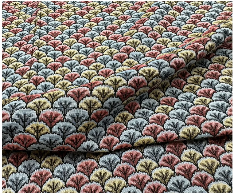 High definition shell pattern European yarn-dyed high density jacquard jacket suit