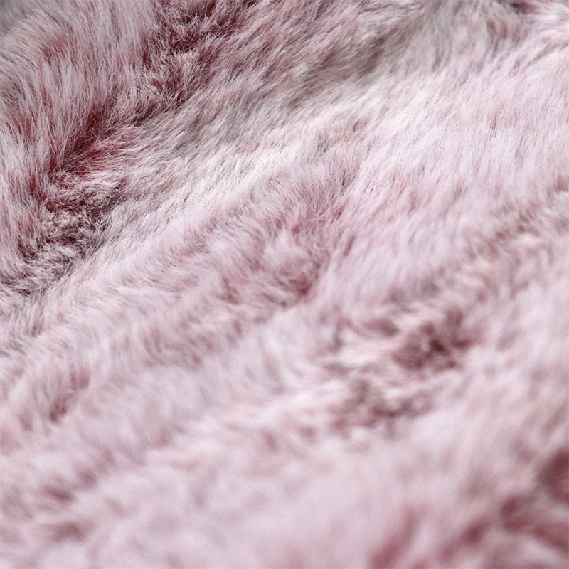 2426 Wholesale US 430gsm Polyester Fluffy Plush Velvet Pongee Fake Imitation Faux Rabbit Artificial Fur Fabrics for Bean Bag