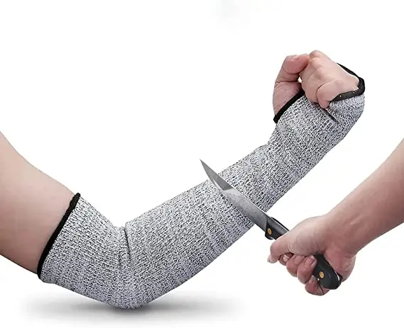 HPPE Cut Resistant Sleeves with Thumb Hole Arm Protection for Thin Skin Anti Abrasion Bite Proof Arm Guard for Garden,Working