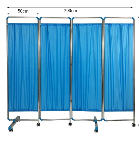 Examination Privacy Ward Screen 4 Fold Medical Curtains
