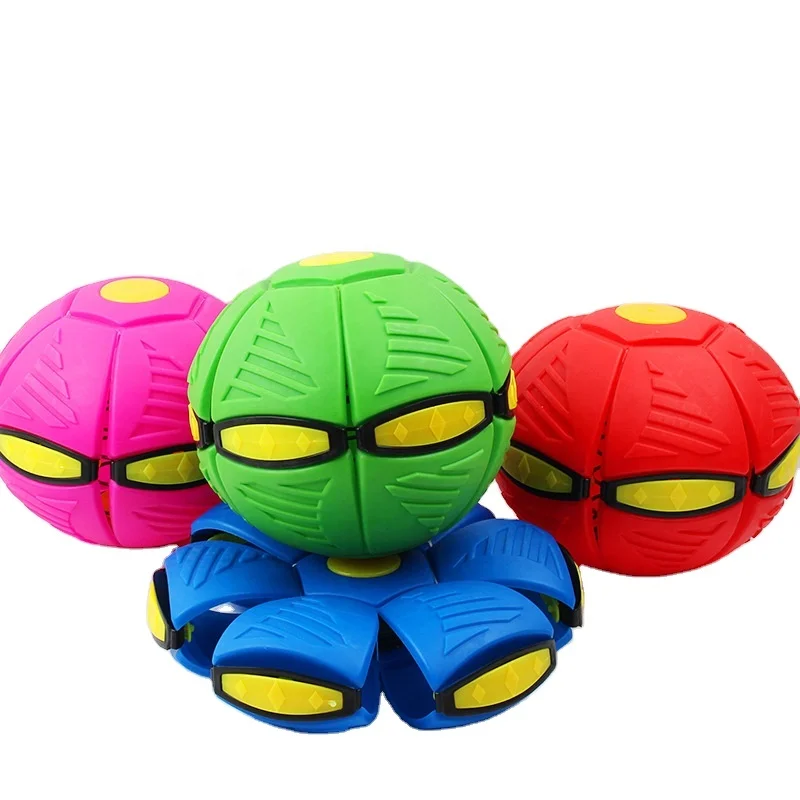 YIWU AULLAN 2022 New Hot Kids Outdoor Garden Sport Game Relief Toys Magic UFO Flying Ball Toys LED Lighting Ball  Beach Toys