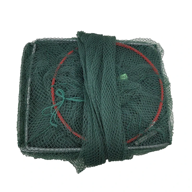 chinese manufacturer 32 pieces long hdpe net square fishing trap