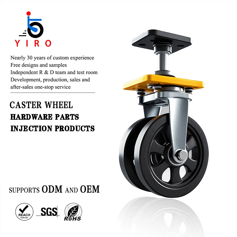 Customizable 1-6 Inch Black PU PP PVC TPR Furniture Caster Wheel 50mm Nylon Office Chairs Exterior Schools Living Room Dining