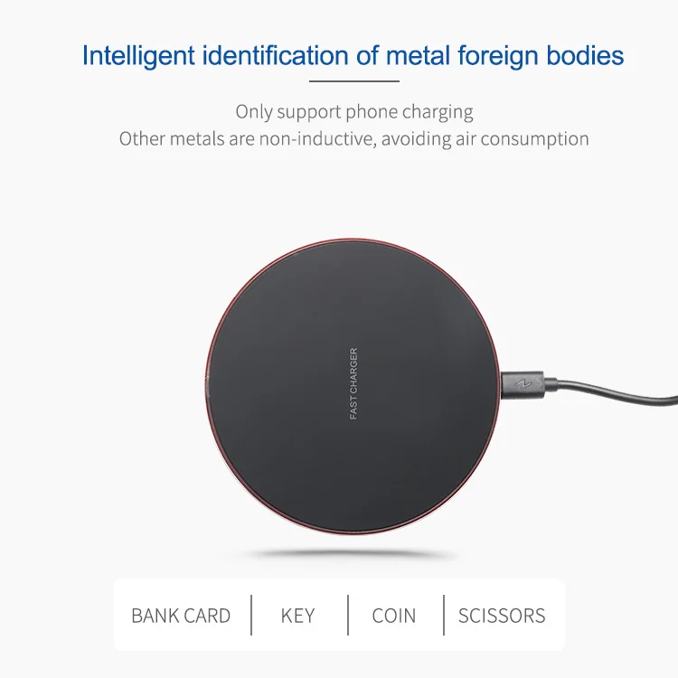  wholesale 10W Fast Charging Wireless Charger Receiver With LED Digital Display Alarm