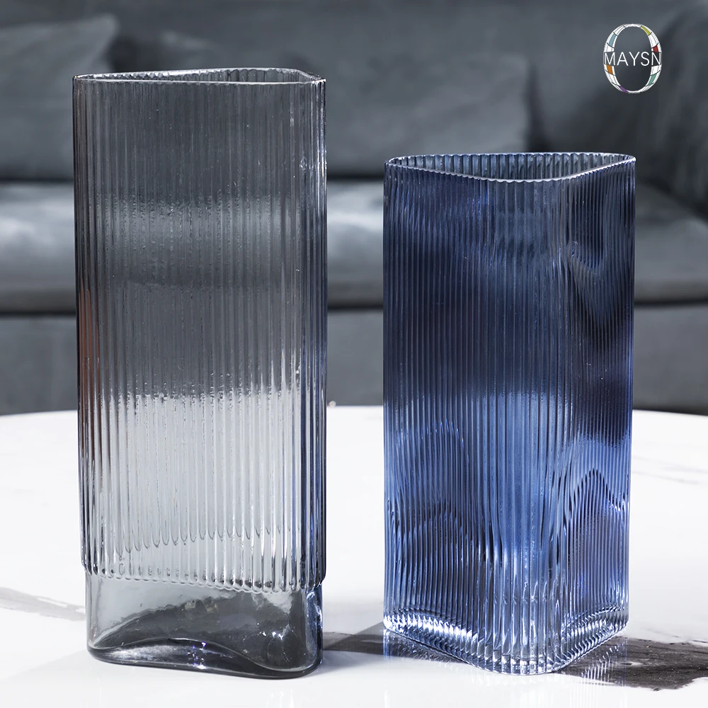 Glass Flower Other Decor Ornament Pot Modern Minimalist Luxury Accessories Decorations for Home Tabletop Vase
