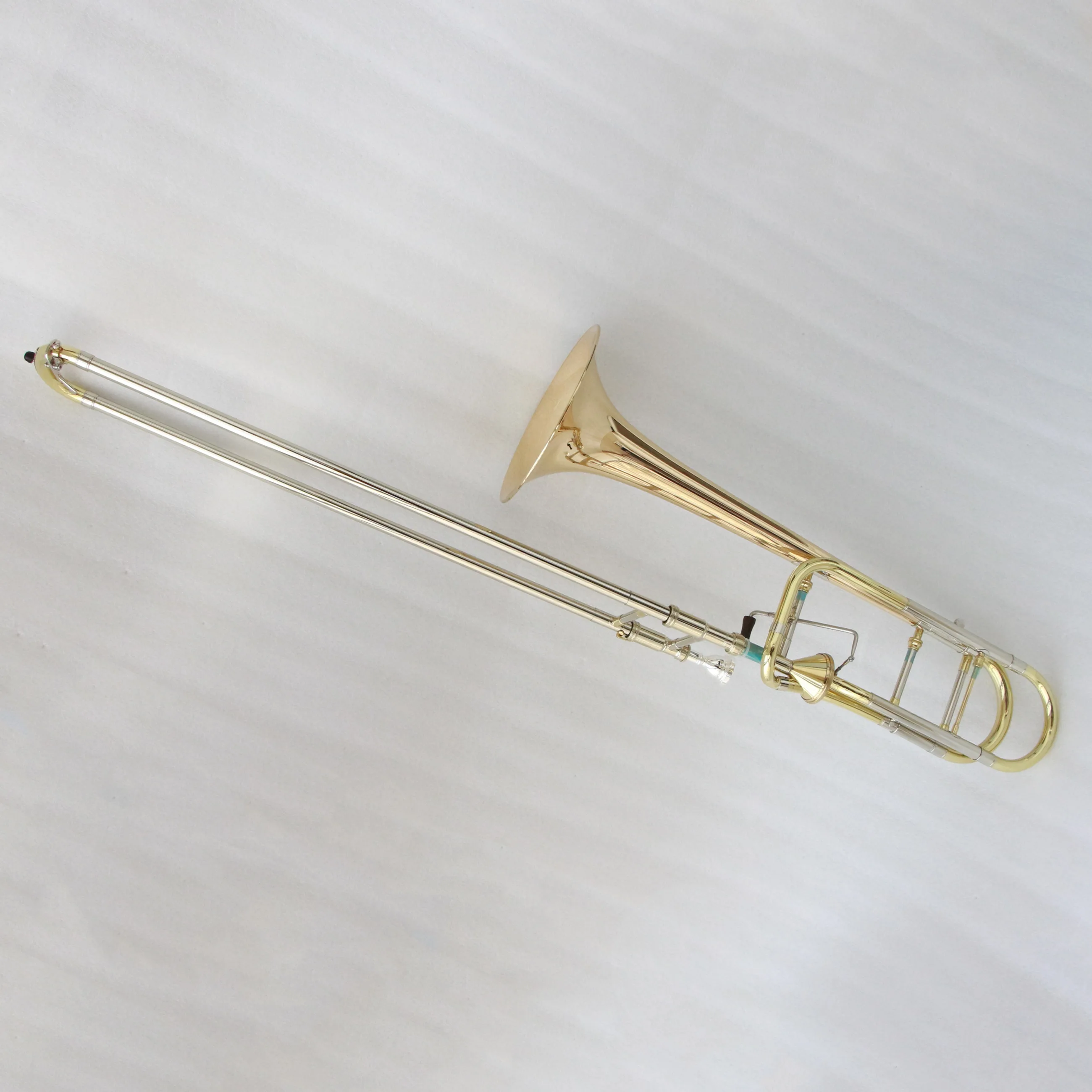 Gold lacquered Thayer valve trombone instrument Bb/F high quality trombone