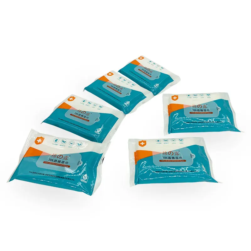 Custom Packaging Free Of Harsh Preservatives Individually Wrapped Alcohol Antibacterial Wet Wipe  Keep Hands Hygienic
