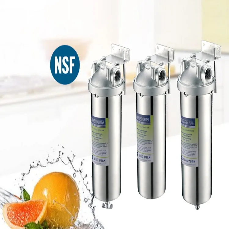 NSF HMS-10A 10 inch Stainless Steel Single Water Cartridge Filter Housing For Water Treatment Machinery Water filter