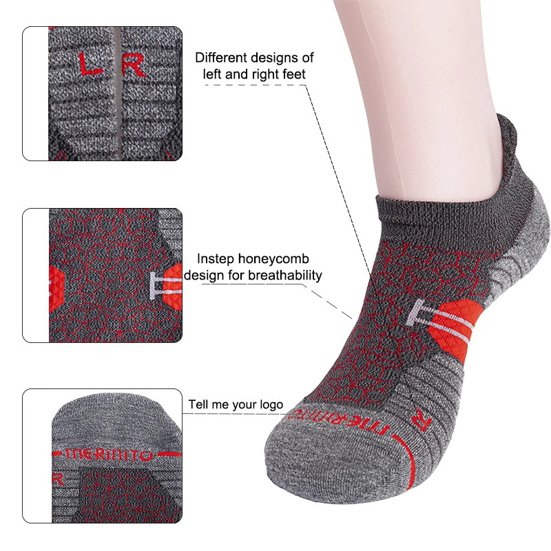 OEM socks Manufacturer Factory knitted Terry bottom custom low cut wool grip sports socks