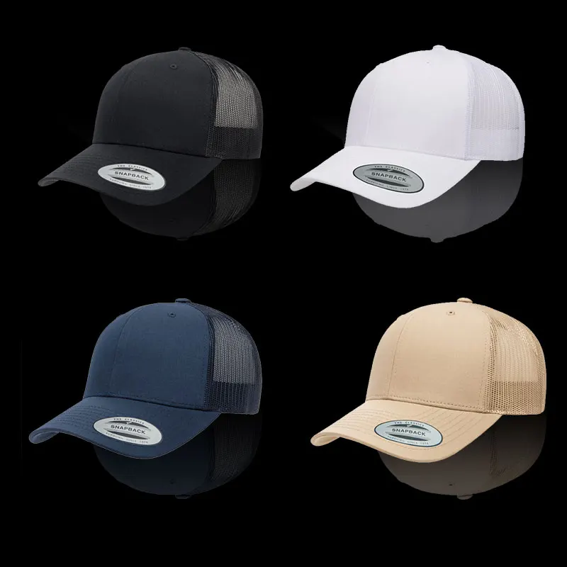 Custom yupoong embroidery trucker hat mesh trucker cap hat