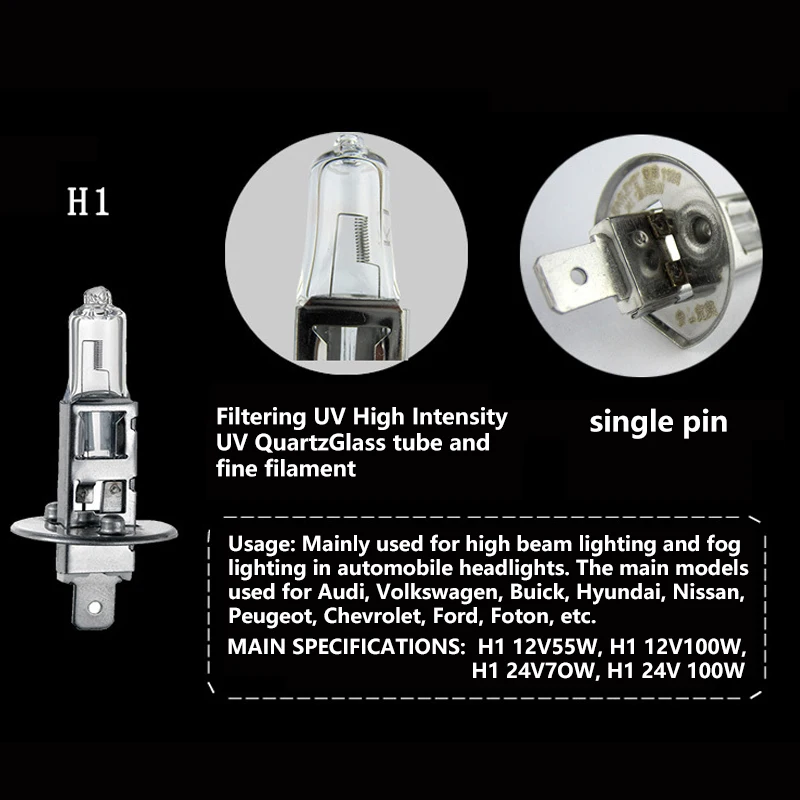 Roadsun Factory H7 H11 12 В 55 Вт галогенная лампа для автомобильных фар супер яркая длительный срок службы H1 H3 9005 9006 880 881 H4