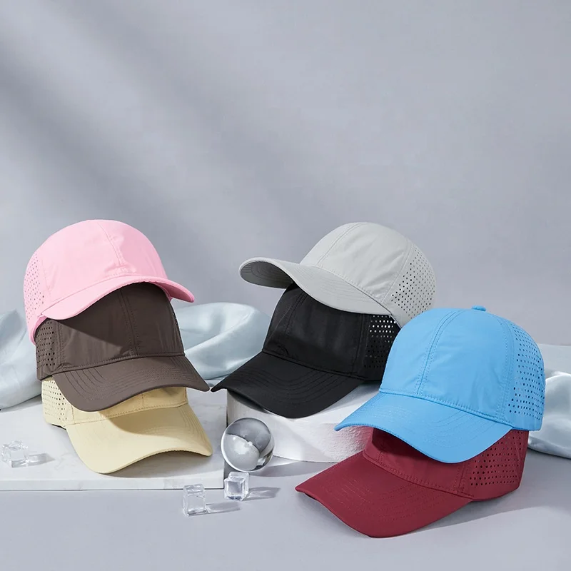 Summer Breathable mesh baseball cap man quick dry nylon outdoor sports hat custom sun protection cap