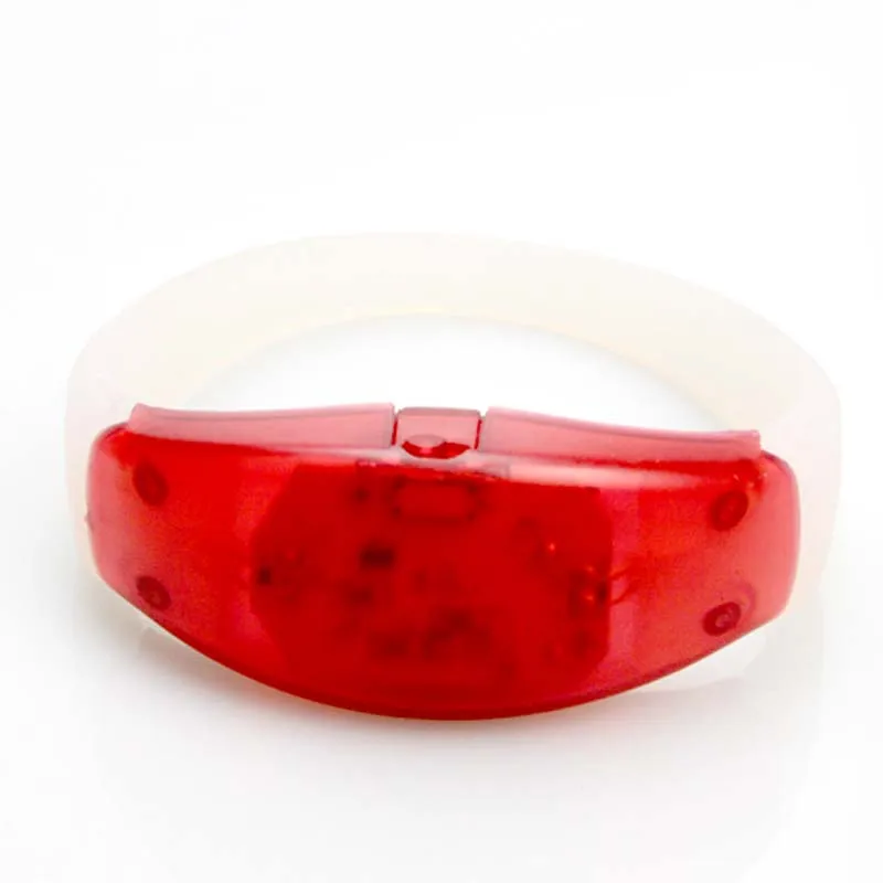 LED Flashing Sound Activated Adjustable TPU Bracelet
