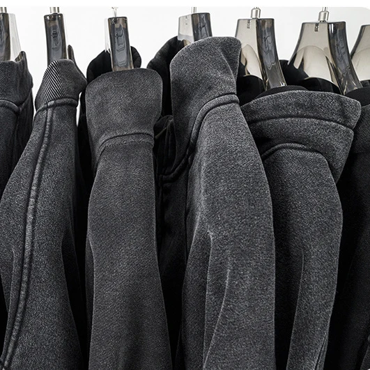 Custom Manufacturer New Style Vintage Blank Acid Wash hoodies Casual Baggy Heavyweight Hoodie For Men